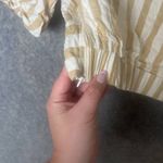 BY TOGETHER Women Size Small Shyanne Stripe‎ Cropped Top short sleeve Tan Photo 3