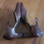 Andrew Geller  Magic Heels Brown Ankle Strap Heels - Size 6 Photo 5