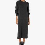 Lucky Brand  Womens Pointelle Midi Dress In Charcoal sz small Photo 6