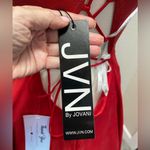 JVN by Jovani NWT  Lace Up Back Ballgown Dress‎ in Red Size 8 JVNX67517A $408 Photo 7