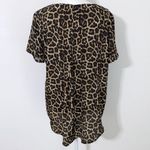 Chelsea & Theodore Leopard Print Blouse Size Medium Leopard Print Top Brown Photo 3