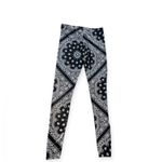 See You Monday  Women's Small Black  White Bandana‎ Print Boho Hippie Leggings Photo 1