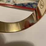 LC Lauren Conrad Signed LC - Women’s Metal Costume Bangle Bracelet Gold Tone / Blue / Aqua Enamel Photo 5