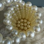 Beaded Faux Pearl Formal Evening Bag Gold Photo 4