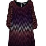 Luxology Dress Size 10 Multi Color Chevron Striped Womens Lined Polyester Photo 0