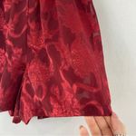 Victoria's Secret Vintage 80s Victoria Secret Red Pajama Set Small Sheer Metallic Floral Jacquard Photo 7