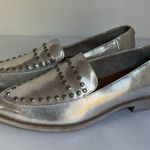 Women’s Silver Metallic Loafers with Studs Pointed Toe – Blowfish Malibu Size 8 Photo 1