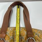Fossil  Floral Shoulder Bag Hobo Boho Key Charm Leather Trim Side Pockets Cottage Photo 3