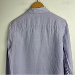 Brooks Brothers  Womens Irish Linen Button Down Shirt Top Sz Large Purple Photo 11