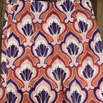 ZARA  Women’s Floral Patterned pleated zip front pants - Pink and Purple size 6 Photo 4