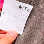 Betsy and Adam AURORA" METALLIC KNIT DRAPE Taupe/Silver DRESS Photo 3