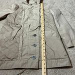 Juicy Couture Y2K Hooded Quilted Jacket Khaki Tan Button Front Drawstring Size S Photo 6