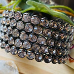 Amrita Singh Clear Austrian Crystal Gun Metal Cuff Gorgeous Photo 0