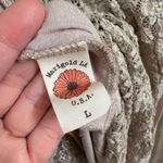 Marigold USA Flowy Boho Stretchy Lace Panel Tank Top Pinky Beige Large Pink Photo 5