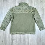 Style & Co Women's Green Quilted Mixed Media Fleece Trim Jacket L Photo 8