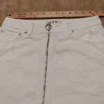 Free People We The  FP White Distressed Denim Mini Skirt Zipper Size 25 Classic Photo 8