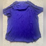 Apt. 9  Indigo Snakeskin Flutter Sleeve Blouse Photo 3