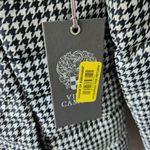 Vince Camuto Puffer Jacket Women Medium Zip Up Houndstooth Print Black White NWT Photo 5