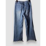 Women’s Denim Trendy High Waist Wide Leg Y2K Jeans Star Patch Pants Sz Small Blue Photo 5