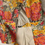 Guess Floral Halter Top Mini Dress Womens Size 4 Bustier Smocked Lined Y2K Pink Photo 8