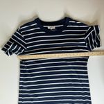Madewell Womens Navy and White Striped T-Shirt Dress Sz S | Everyday Nautical Photo 13