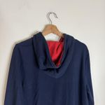 Tommy Hilfiger  Hoodie Dress Womens Large Navy Blue Spell Out Sweatshirt pullover Photo 9