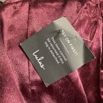 Lulus NWT  Women's On the Guest List Burgundy Satin One-Shoulder Maxi Dress S Photo 9