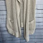Eddie Bauer  Cream Knit Cardigan Vest Women’s S Open-Front Sleeveless Minimalist Photo 3