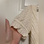 Urban Romantics  New Cream Eyelet Milk Maid Crop Top Photo 5