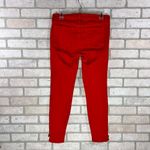 J Brand  for Intermix Fiery Red Skinny Ankle Zip Jeans Size 29 Photo 7