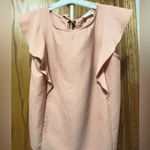 Everly  Flutter Sleeveless Round Neck Tie Back Silky size Small- Orange Photo 2