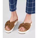 UGG  Australia Joan II Chestnut Suede Leather Floppy Bow Platform Sandals 7 Photo 0