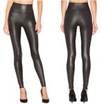 Spanx  Women’s Size L Tall Black Faux Leather High Rise Waisted Leggings Photo 2