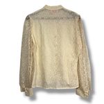 Vintage 1 Park Ave Cream Lace Coquette Union Made Button Down Shirt Size XL Photo 5