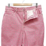 Madewell The Perfect Vintage Straight Leg Jean in Red Gingham Check Size 31 | 12 Photo 5