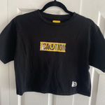 Caution‎ FR2 Women's Med Cropped Graphic Rabbit Streetwear Japan F**king Rabbit Black Photo 0