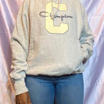 Champion grey reverse weave drawstring hoodie S Photo 0