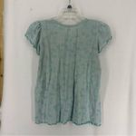 Croft & Barrow  Intimates Short Sleeve Floral Top Womens Medium Blue Photo 5