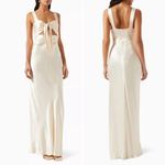 Shona joy La Lune Bow Tie Satin Maxi Dress Ivory US Size 4 NWOT Photo 14
