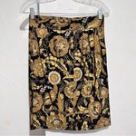 Genny vintage suit set rare print silk gold black: Box 0012: Size 8 Photo 7