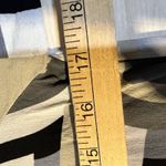 Lafayette 148 Blouse XS Button Gray Geometric Office Career Flare Sleeve Photo 6