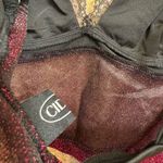 Cider  Black Maroon Sparkly Glitter Lace Cropped Tank Top Small NWOT Photo 3