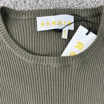 NWT REMAIN Birger Christensen Long Sleeve Ribbed Open Back Top Military Olive Photo 3