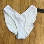 NWT OneOne Swimwear White Ribbed Bikini Bottom Sz XL Photo 0