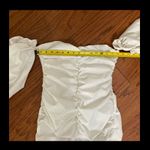 White dress with attached short Puffy sleeves Photo 8