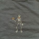 VTG M&C SPORTSWEAR RHINESTONE HALLOWEEN SKELETON BLACK SWEATSHIRT Size M Photo 4