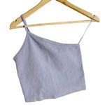 Madewell Periwinkle Blue Purple One-Shoulder Crop Tank Top Size M Photo 1