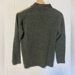 Soft Green mock neck sweater with pearl mesh neck detail size large Photo 1
