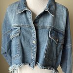 Boom Boom Jeans BBJ High Low Distressed Denim Jacket Photo 1
