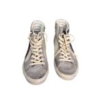 Golden Goose NIB Slide w/Gray Leather Star and Wine-colored Glitter Flash Sz 40 Photo 4